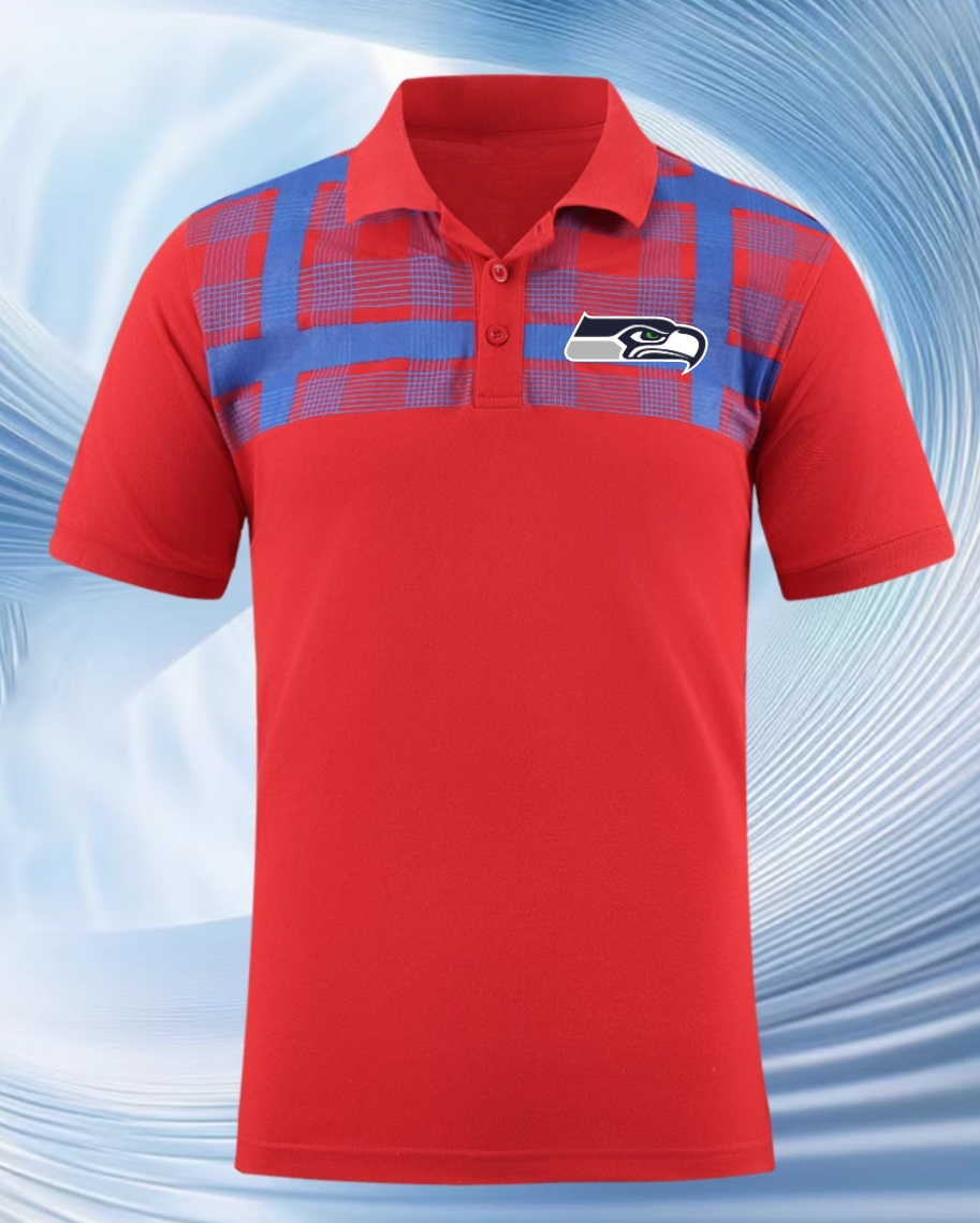 Seattle Seahawks Men 2025 NFL polo T shirt